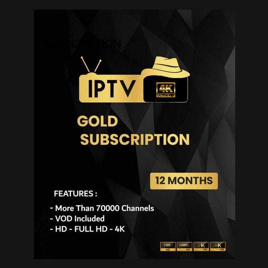 Gold Pack - IPTV Smarters pro® Subscription - 12 Months + (Customer Service)