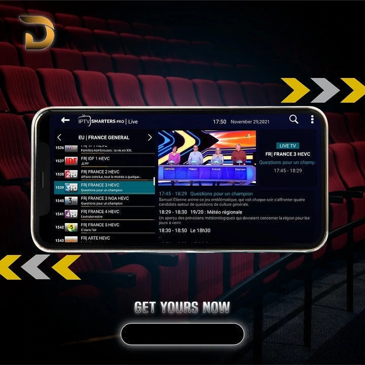 Smarters player - iptv 12 months subscription iptv 1 year