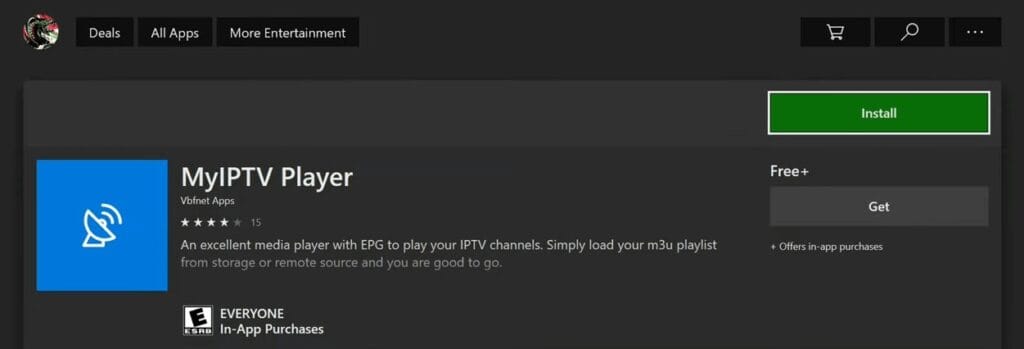 Regarder IPTV sur Xbox One